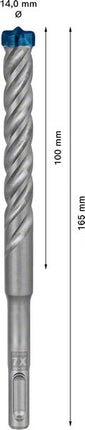 BOSCH martillo perforador Expert SDS-7X Ø 14,0 mm trabajo l.100 mm l.165 mm ( 4000909954 )