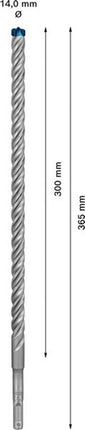 BOSCH Martillo perforador Expert SDS-7X Ø 14,0 mm Longitud de trabajo 300 mm L.365 mm ( 4000909958 )
