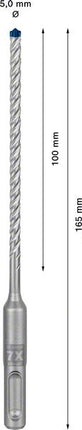 Trapano a percussione BOSCH Expert SDS-7X Ø 5 mm lavoro l.100 mm l.165 mm ( 4000909968 )
