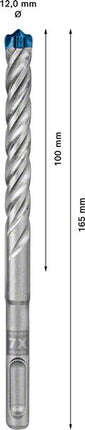 BOSCH martillo perforador Expert SDS-7X Ø 12 mm trabajo l.100 mm l.165 mm ( 4000909981 )