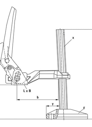BESSEY machine table clamp clamping height 200 mm ( 4123740020 )