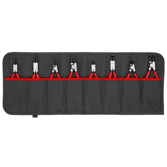 Set di pinze per anelli di sicurezza KNIPEX versione 1 da 8 pezzi in astuccio arrotolabile ( 8000272805 )