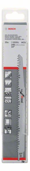 BOSCH Reciprocating saw blade S 1531 L Length 240 mm Width 19 mm ( 8000343731 )