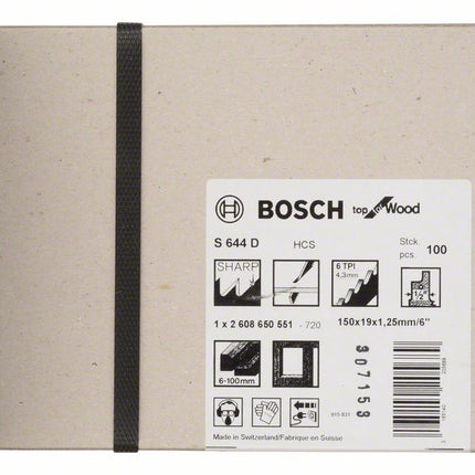 BOSCH Lama per sega circolare S 644 D Lunghezza 150 mm Larghezza 19 mm ( 8000343831 )