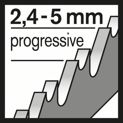 BOSCH Lame de scie sauteuse T 345 XF Progressor for Wood and Metal longueur 132 mm pas de dent 2,4-5 mm ( 8000346044 )