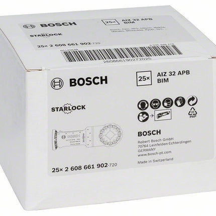 Brzeszczot do cięcia wgłębnego BOSCH AIZ 32 APB Szerokość 32 mm Głębokość cięcia wgłębnego 50 mm ( 8000346221 )