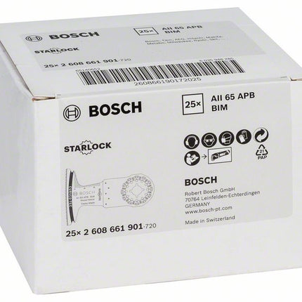 Brzeszczot do cięcia wgłębnego BOSCH AII 65 APB Drewno i gwoździe Szerokość 65 mm Głębokość cięcia wgłębnego 40 mm ( 8000346237 )