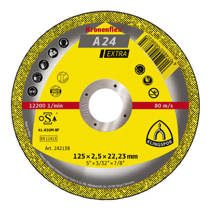 KLINGSPOR cutting disc A 24 Extra D125xW2.5mm bore 22.23mm ( 8000353729 )