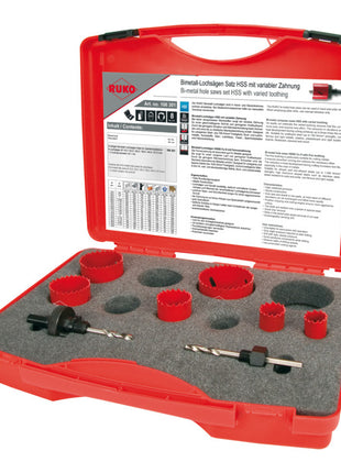 RUKO 8-piece hole saw set 19 - 57 mm ( 8000422993 )
