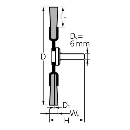 PFERD round brush RBU INOX Ø 40 mm wire thickness 0.2 mm ( 8000433038 )