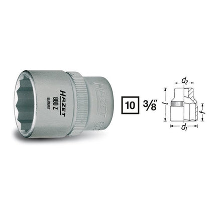 Inserto de llave de vaso HAZET 880Z 3/8″ 12 puntas (8000466606)
