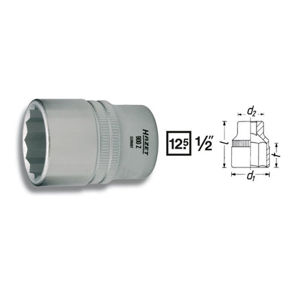 Inserto de llave de vaso HAZET 900Z 1/2″ 12 puntas (8000466650)