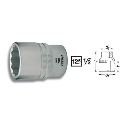 Inserto de llave de vaso HAZET 900Z 1/2″ 12 puntas (8000466673)