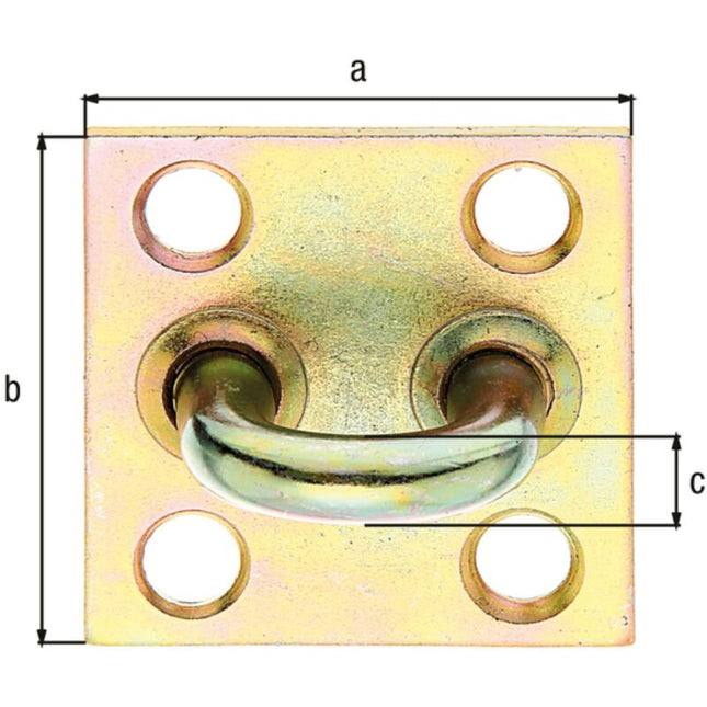 GAH eyelet on plate shackle width 32 mm shackle height 29 mm shackle Ø 8 mm ( 8002392509 )