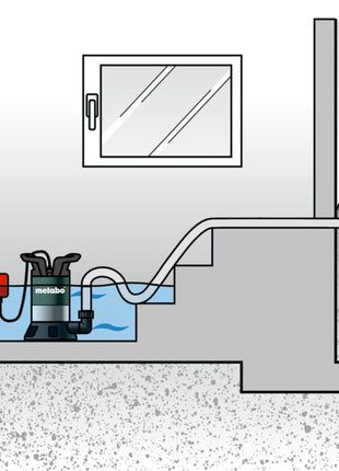 Metabo TP 13000 S Pompe immergée pour eau claire ( 0251300000 ) 550 W 13.000 l/h 0.95 bar