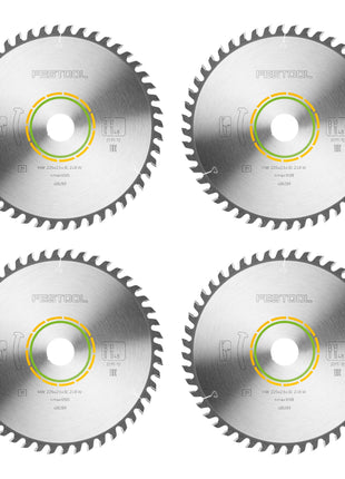 Festool HW 225x2,6x30 W48 circular saw blade WOOD FINE CUT 4 pcs. ( 4x 488289 ) 225 x 2,6 x 30 mm 48 teeth for blockboard, plywood, multiplex boards, acrylic glass, MDF