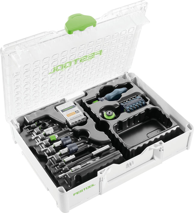 Festool SYS3 M 89 ORG CE-SORT Kit de montage (576804) pour perceuse-visseuse sans fil et perceuse-visseuse à percussion sans fil Festool avec support FastFix et mandrin WH-CE CENTROTEC