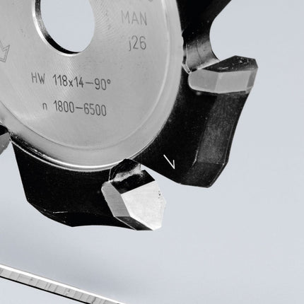 Festool HW 118x14-90°/fresa de ranura en V de aluminio (491470) para fresadora de paneles PF 1200