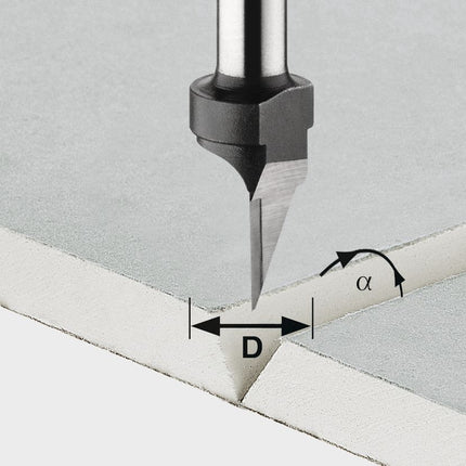 Coupe-plaques de plâtre Festool HW S8 D12,5/45° (491000) pour OF 900, OF 1000, OF 1010, OF 1010 R