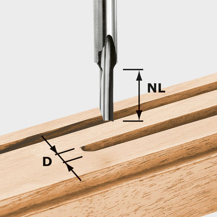 Fresa de ranuras Festool HS S8 D 5/12 (490943) para OF 900, OF 1000, OF 1010, OF 1010 R, OF 1400, OF 2000, OF 2200
