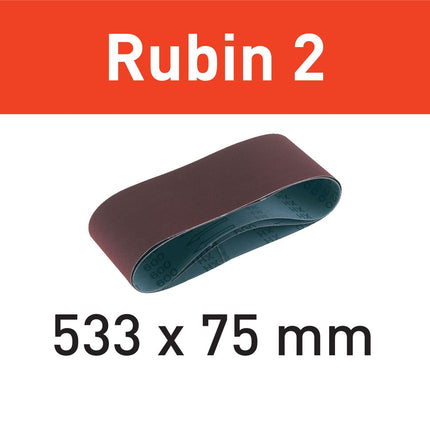Festool L533X 75-P150 RU2/10 Schleifband Rubin 2 ( 499160 ) für BS 75