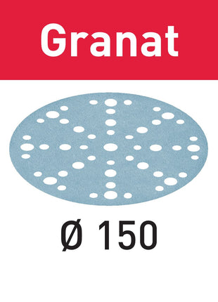 Festool STF D150/48 P180 GR/10 Schleifscheibe Granat 150 mm P 180 10 Stk. ( 575158 ) für RO 150, ES 150, ETS 150, ETS EC 150, LEX 150, WTS 150, HSK-D 150