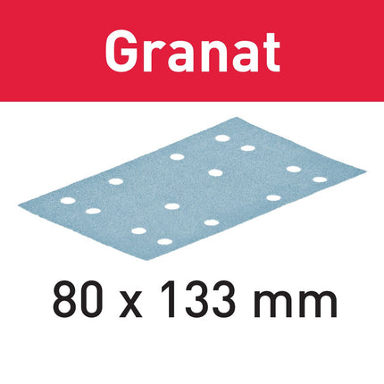 Festool STF 80x133 P180 GR/10 tiras de lijado granate (497130) para RTS 400, RTSC 400, RS 400, RS 4, LS 130, HSK-A 80x130, HSK 80x133