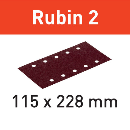 Festool STF 115X228 P40 RU2/50 Schleifstreifen Rubin 2 ( 499030 ) für RS 200, RS 2, RS 100, RS 100 C, RS 1, RS 1 C, HSK-A 115 x 226