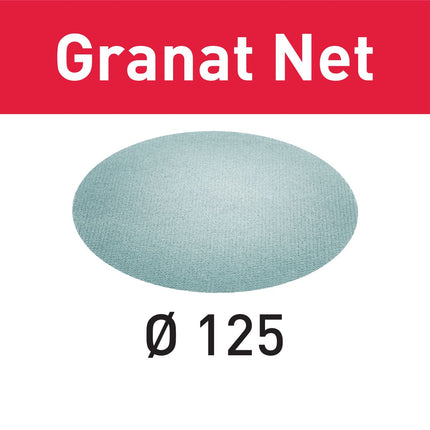 Festool STF D125 P400 GR NET/50 Red abrasiva granate (203302) para RO 125, ES 125, ETS 125, ETSC 125, ES-ETS 125, ES-ETSC 125, ETS EC 125, LEX 125