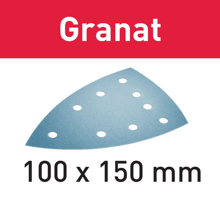 Festool STF DELTA/9 P80 GR/10 feuille abrasive grenat (577539) pour DTS 400, DTSC 400, DS 400