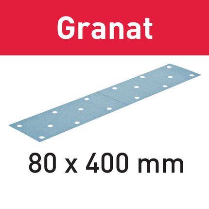 Festool STF 80x400 P80 GR/50 bandes abrasives grenat (497159) pour LRS 400, HSK-A 80x400 / 80x200