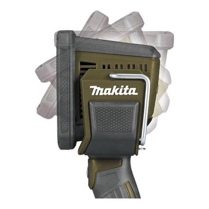 Makita DML 812 SF1 lampada portatile a batteria 18 V 1250 lm LED verde oliva edizione speciale avventura all'aperto + 1x batteria ricaricabile 3,0 Ah + caricabatterie