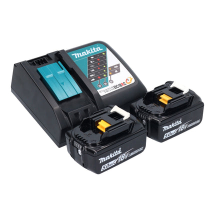 Levigatrice orbitale a batteria Makita DBO 380 RT 18 V 93 x 185 mm brushless + 2x batteria ricaricabile 5,0 Ah + caricabatterie