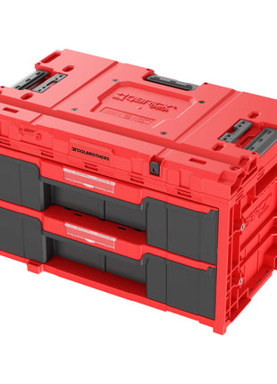 Toolbrothers RHINO XXL Drawer 2 ULTRA Toolbox Niestandardowa skrzynka narzędziowa 587 x 380 x 340 mm 29 l z dwiema szufladami
