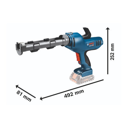 Bosch GCG 18V-310 Profesjonalny pistolet akumulatorowy na kartusze 18 V 310 ml 3,5 kN Solo ( 06019C4100 ) - bez akumulatora, bez ładowarki