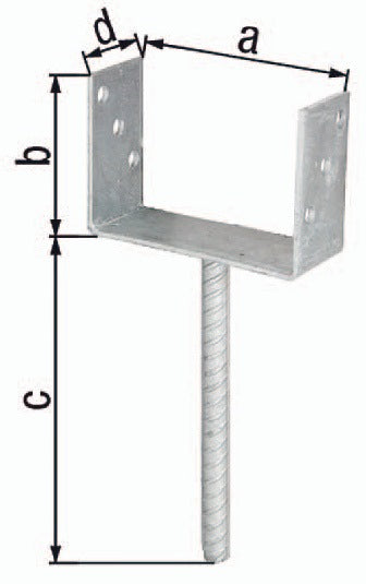 GAH U-post support ETA-10/0210 91x100x200x60mm ( 3000200705 )