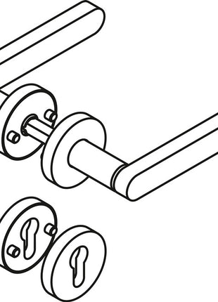 HEWI Escutcheon set 270XAH01.130 Stainless steel ( 3000207491 )