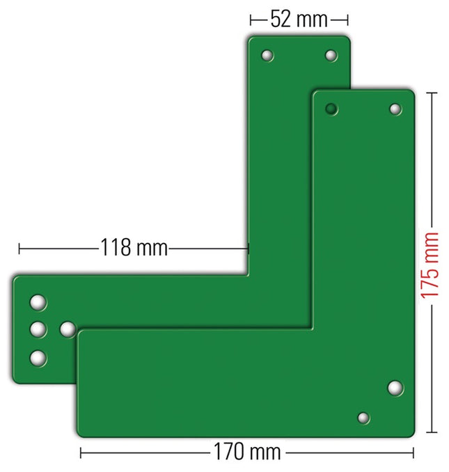 Piastra di montaggio GFS 901 - / 991 470 Montaggio su porte in vetro ( 3000250546 )