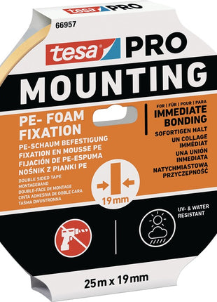 Cinta de montaje TESA Montaje PRO fijación PE 66957 blanco (3000265494)