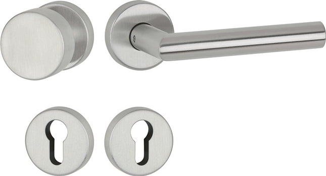 Set di maniglie a leva APTEC Basic 02 acciaio inox 60 acciaio inox opaco ( 3000267252 )