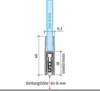 PLANET Joint de porte KG-F8 étroit 1 côté longueur 834 mm ( 3327023140 )