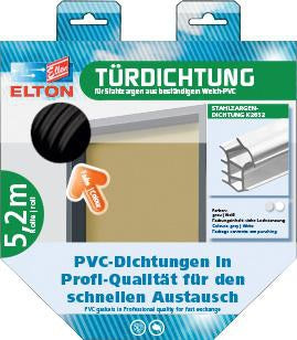 ELLEN Türanschlagdichtung K2154 DIY Länge 5,2 m zum Einstecken ( 3327023234 )