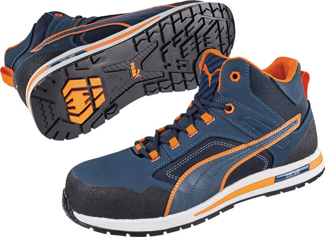 PUMA stivali di sicurezza Crosstwist MID taglia 40 blu/arancio ( 4000374565 )
