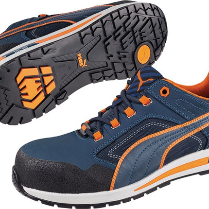 Zapato de seguridad PUMA Crosstwist LOW talla 46 azul/naranja ( 4000374606 )