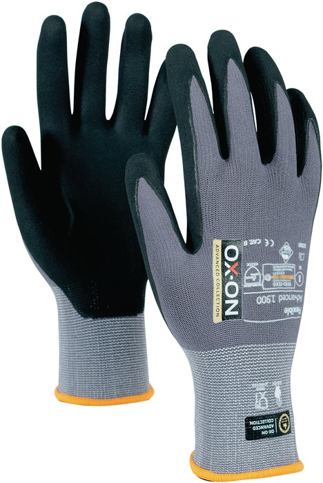 Guantes OX-ON Flexible Advanced 1900 talla 9 negro/gris claro ( 4000391380 )
