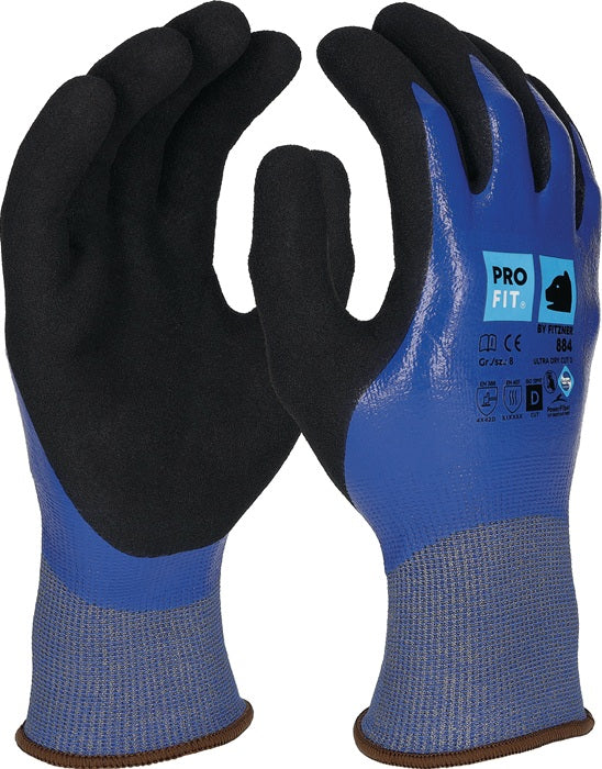 Gants de protection anti-coupures PRO FIT Ultra DRY CUT D taille 9 bleu / noir ( 4000391425 )