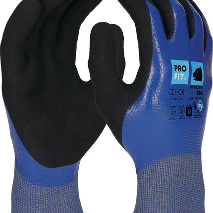 Gants de protection anti-coupures PRO FIT Ultra DRY CUT D taille 10 bleu / noir ( 4000391426 )