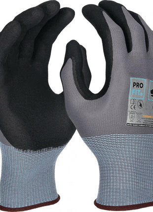 Guantes PRO FIT EXTRA talla 8 gris / negro ( 4000391432 )