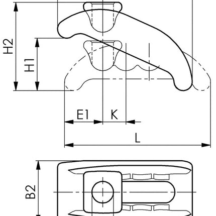 AMF Spannpratze Nr. 6313K Größe 18 für T-Nut 16 + 18 mm ( 4000603003 )