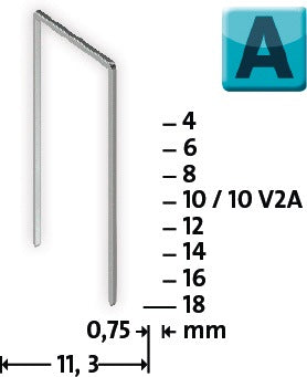 NOVUS Feindrahtklammer A Typ 53 B.11,3 mm ( 4000813782 )